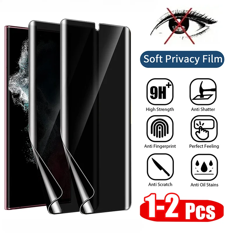 

2Pcs Privacy Anti-Peep Hydrogel Protective Film For Samsung Galaxy S21 FE S22 S23 S24 Ultra Plus Note 10 20 Screen Protectors