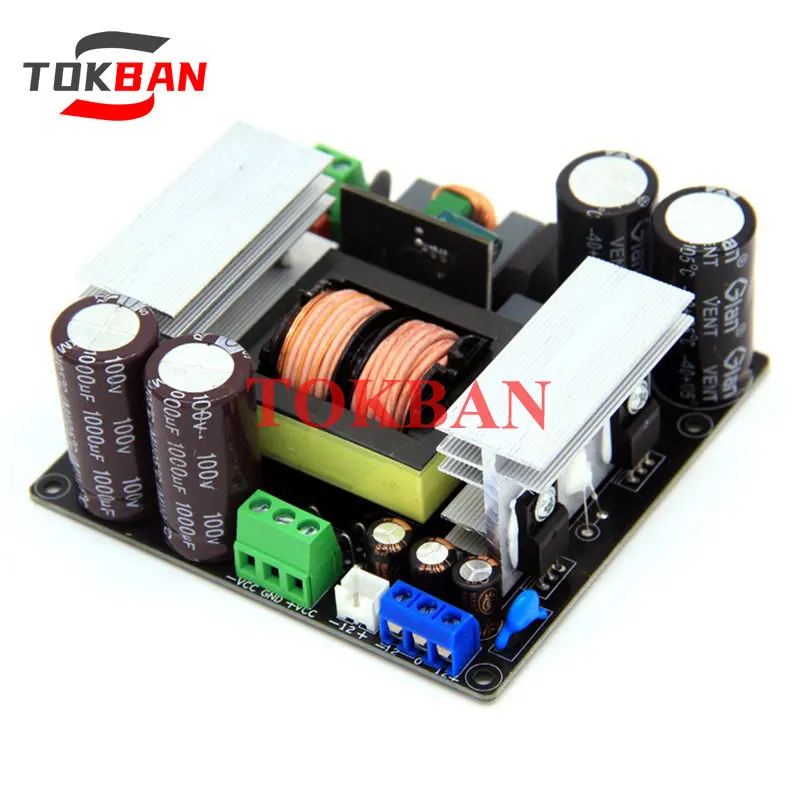 Tokban 700w LLC Amplificador Placa de fonte de alimentação de comutação Tensão de saída dupla +-30v-80v para amplificador de áudio diy AC200-240V