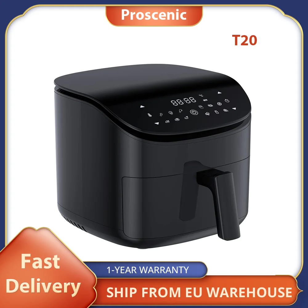 Proscenic T20 1500W Multifunctional Air Fryer, 3.5L Capacity, 12 Presets Functions Online Recipes,10-in-1 Function Touch Display