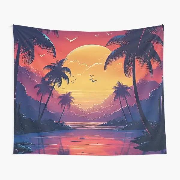 

Cosmic Coastline Sunset Serenity In Syn Tapestry Bedroom Decoration Towel Home Decor Travel Printed Bedspread Beautiful Room