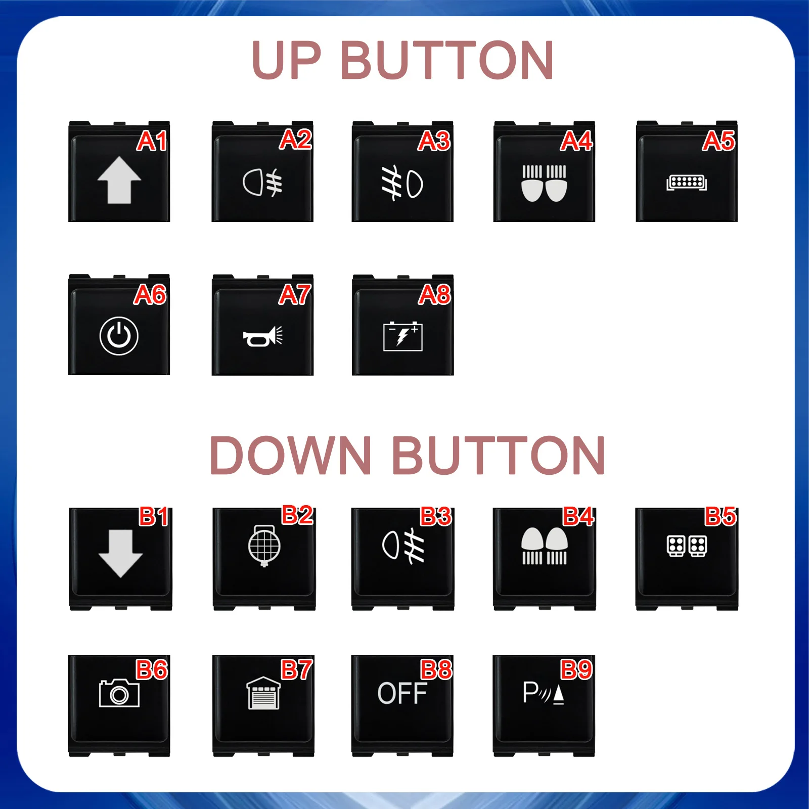 Green & Red 12V Dual Push Button Switch Led Light Bar Replacement Switch for Nissan Pathfinder Navara Patrol Y61/62 X-Trail T31 image 5