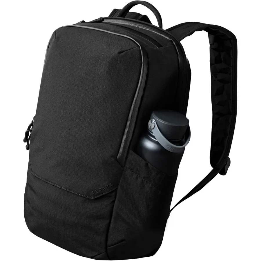 حقيبة ظهر ALPAKA Elements Pro 24L - حقيبة ظهر للكمبيوتر المحمول باللون الأسود تناسب كمبيوتر محمول مقاس 16 بوصة مع جيوب مزدوجة للزجاجات حقيبة ظهر للسفر للرجال