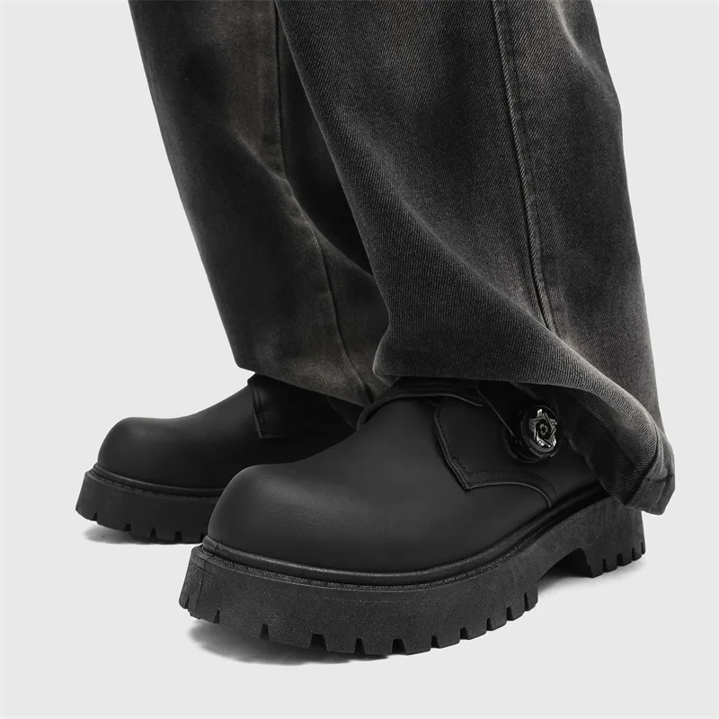 

shoes for Men High Quality Casual sneaker men leather original British Thick Sole shoes trend Comfort Derby shoes Zapatos Hombre
