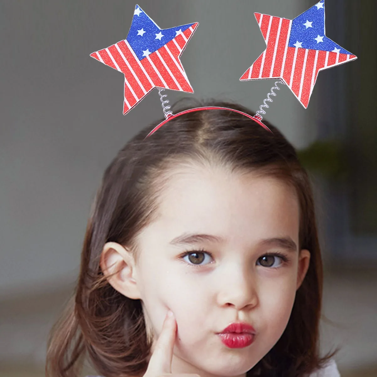 

6pcs Hoop Independence Day Hair Hoop American Flag Headb Festival Children Hair Birthday Party Children Flag Independence Day