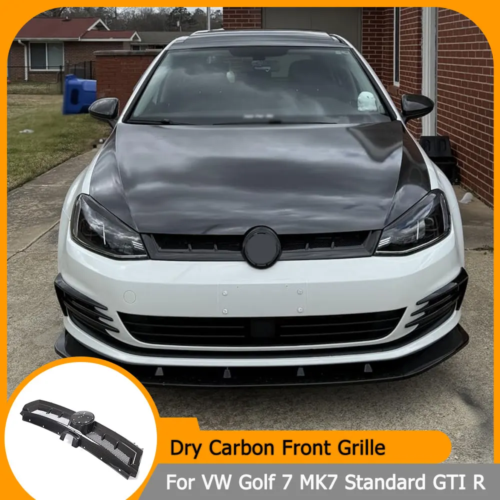 

Car Front Grille for Volkswagen VW Golf 7 MK7 Standard GTI R 2014-2017 Replacement Front Kidney Grille Dry Carbon Front Grill