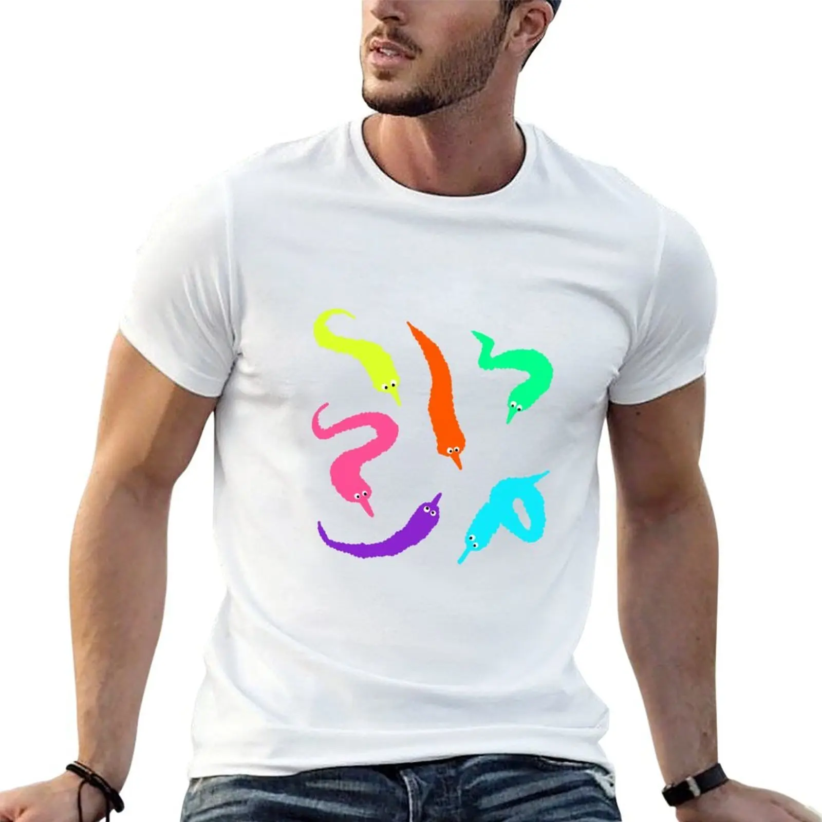 Worm on a String T-Shirt sweat kawaii clothes mens clothing