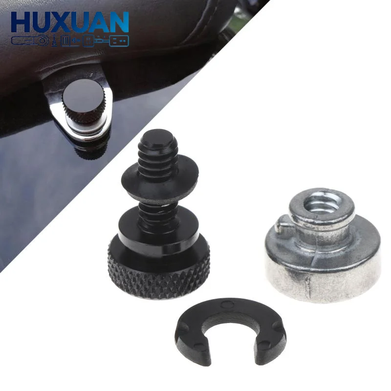 Motorcycle Rear Seat Mounting Screw Kit 6mm 1Set Easy Install Bolt Nut for Motorbike Rear Seat Fixing Repair Parts