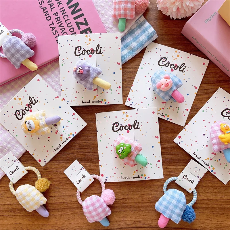 

Корейская заколка в виде утки в виде гриба, 1 шт., новая весенняя заколка для волос с мягкой подкладкой в клетку, женская заколка для волос для девочек