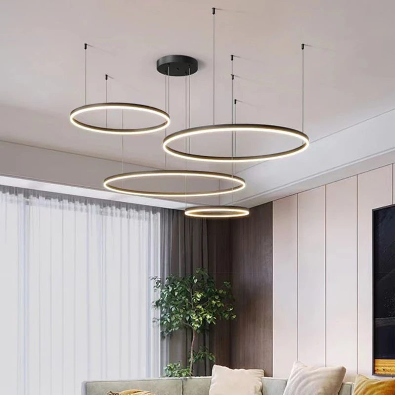 nordic postmodern chandelier circle light home decor design de interiores linha de iluminacao de engenharia 01