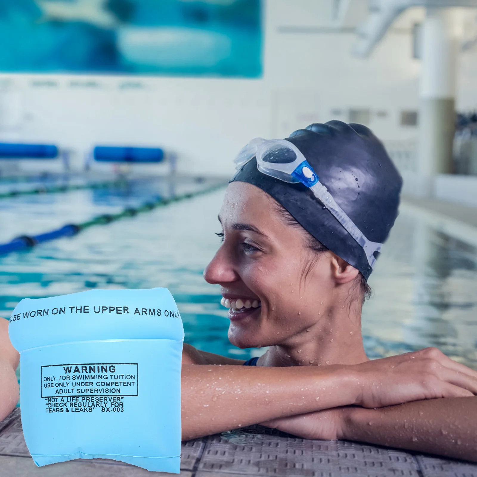 

1Pair Inflatable Arm Floating Sleeves for Beginners Pool Equipment Durable PVC Material Outdoor Swimming Accessories