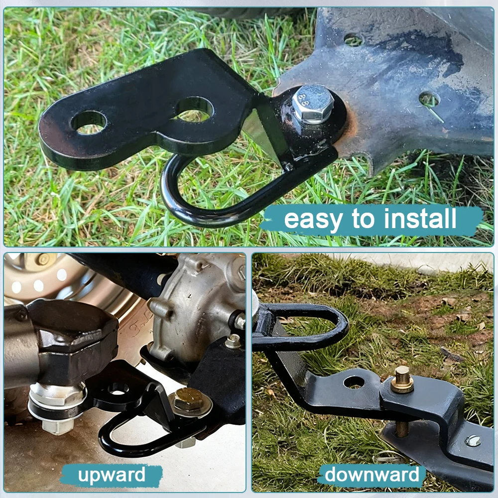 ATV UTV Three-Way Hitch Receiver Lawn Mover Hitches Mounting Bracket Heavy Duty Universal ATV Hitch Attachments