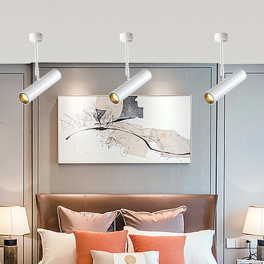 7/12W Long Tube LED Track Light Surface Mounted Ceiling Spotlight Nordic Ceiling Rail Lamp For Shop Restaurant Bar Store Decor