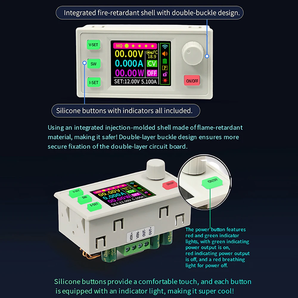 تيار مستمر تيار مستمر باك دفعة محول 6-36 فولت إلى 0-40 فولت 120 واط 150 واط CNC قابل للتعديل الجهد المنظم CC CV مختبر امدادات الطاقة الشمسية وحدة الشحن