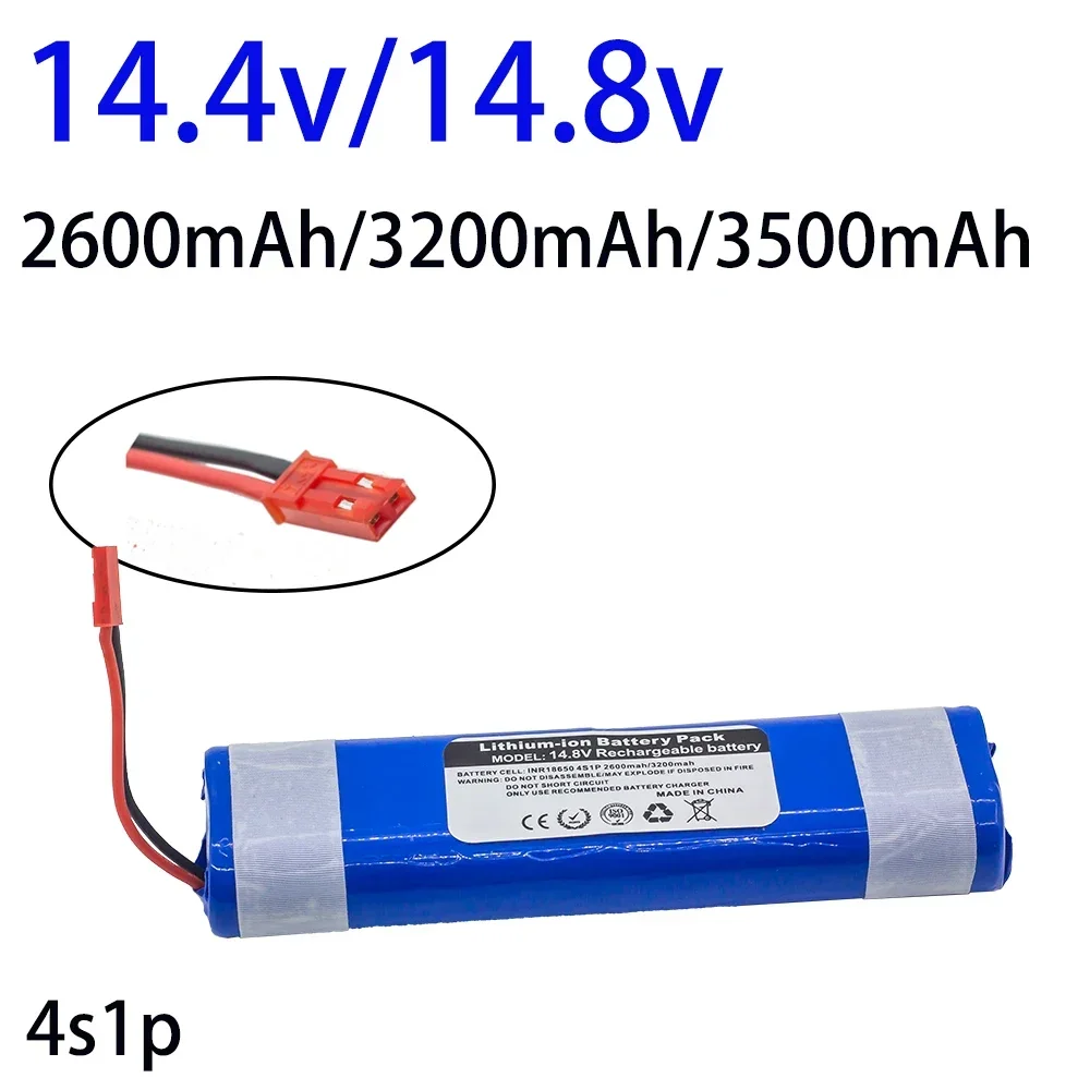 14.4V 4S1P 2600mAh/3200mAh 18650 vacuum cleaner robot battery, for ILIFE V50, V55.V8S.V3S Pro,V5S Pro,V8S,X750 DF43,DF45,B5 Max