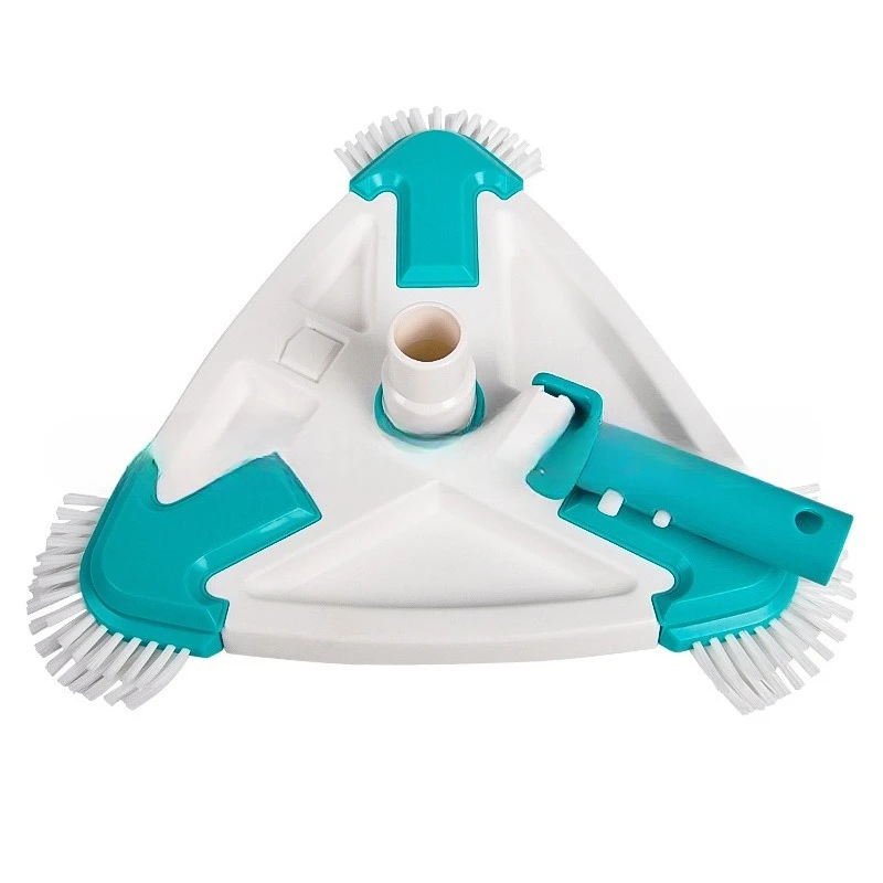 New Swimming Pool Cleaning Equipment: Triangular Sludge   with Brush Vacuum Suction Pool Head 11-inch Pool Suction Cup