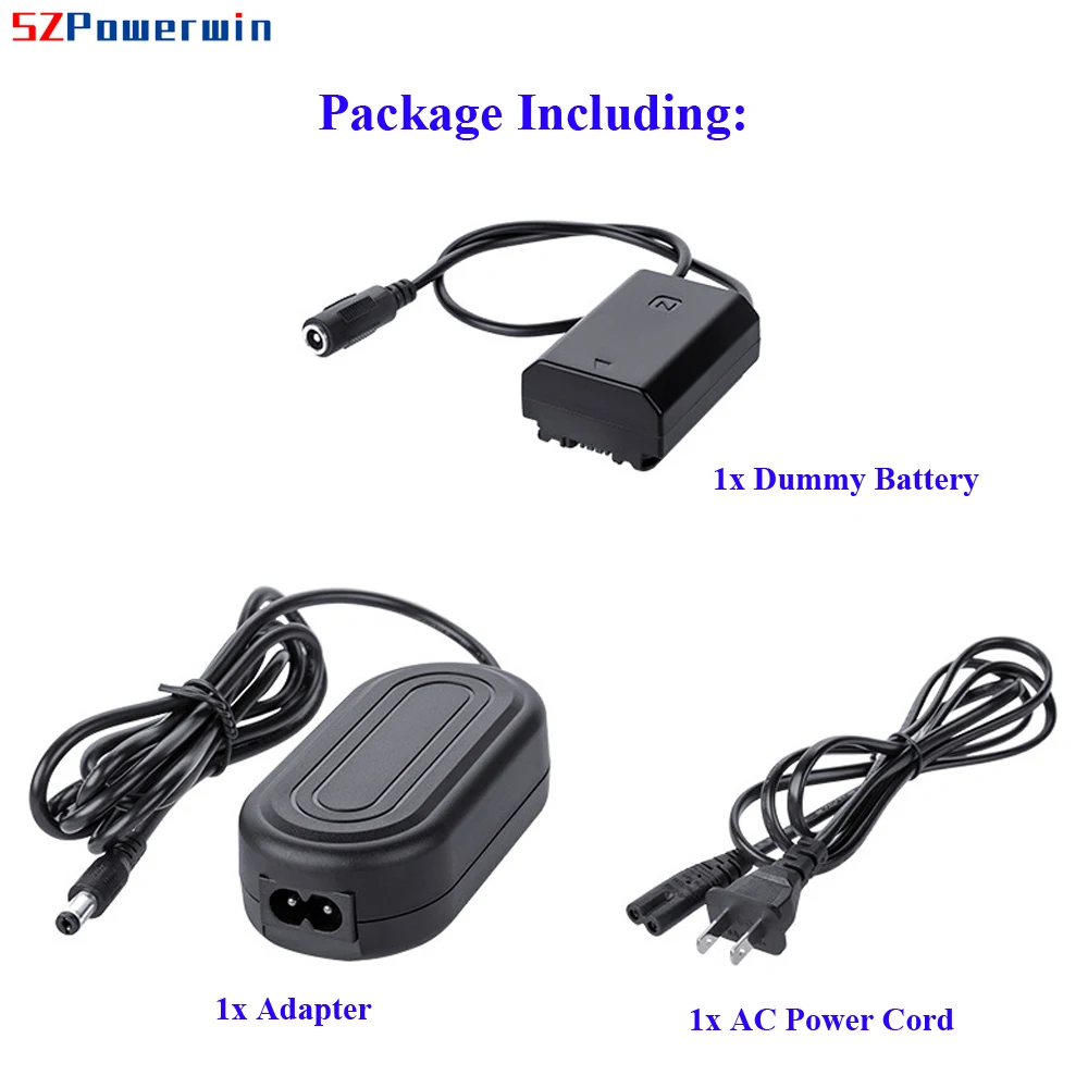 Powerwin NP-FZ100 AC-FZ100 Camera Adapter FZ100 Dummy Battery Coupler AC Power Supply for Sony Alpha 9 A7M3 A9 A7M4 ILCE-9  A7C