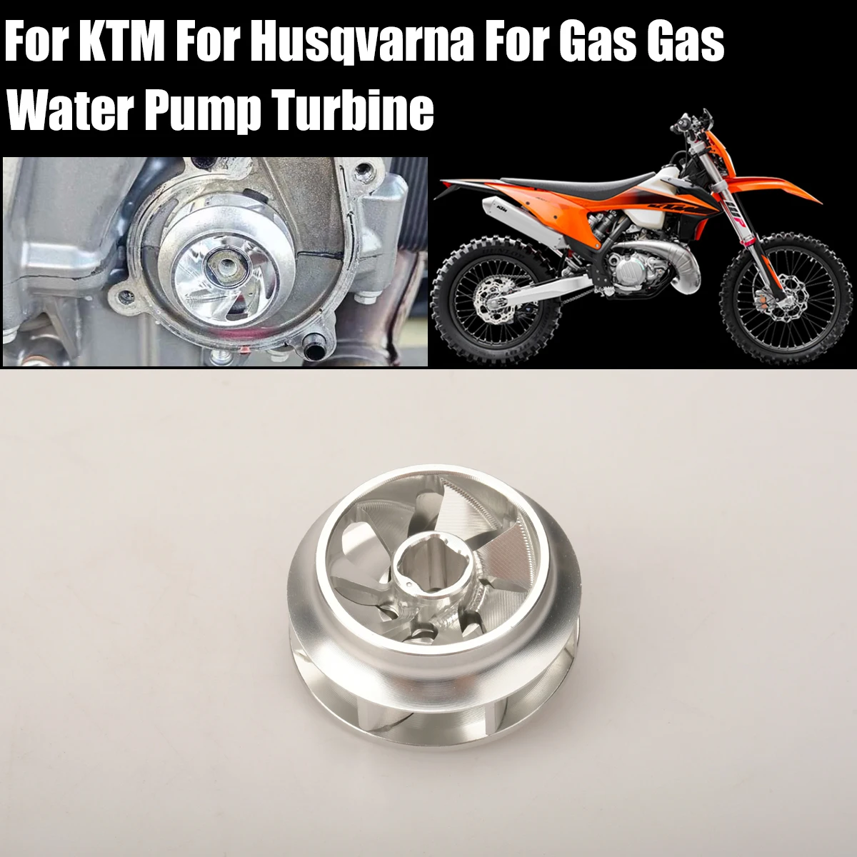 Motorcycle Accessories Water Pump Cooler Impeller Turbine Split For KTM SX XC EXC XCW 250 300 For Husqvarna TC TE 250 TX TE 300