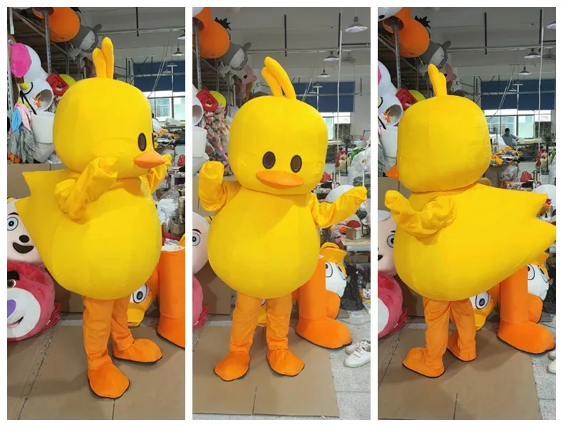 New Yellow Duck Mascot Costume Cartoon Character Cosplay Costume Carnival Festival Dress Outfit Adult Gift for Birthday Party