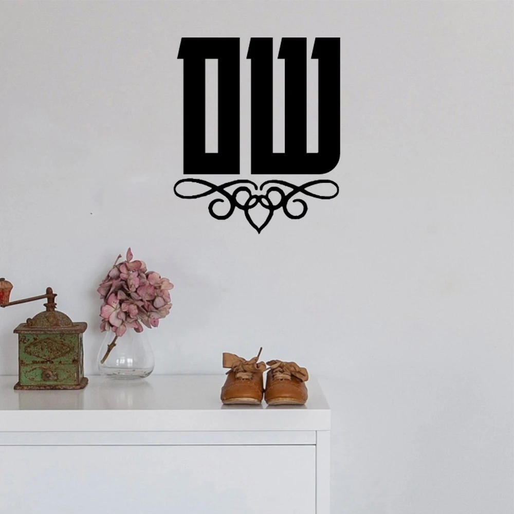 

1 pc diy hebrew Personalized waterproof Home Decor Family wallsticker Signage Hebrew home Door Sign Sticker Wall Decoration