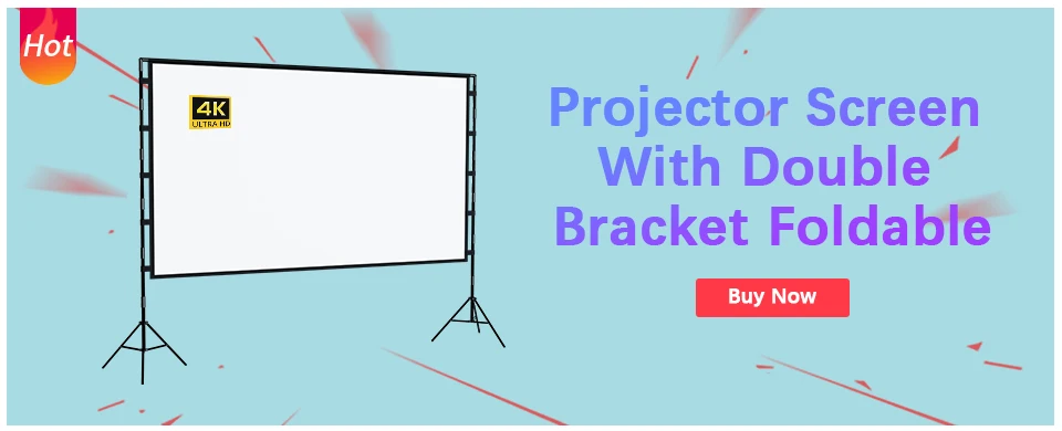 VEIDADZ Projector Screen White Less Creases 60-200 inch Soft High Density Portable Foldable Projection Screen for Outdoor Movie