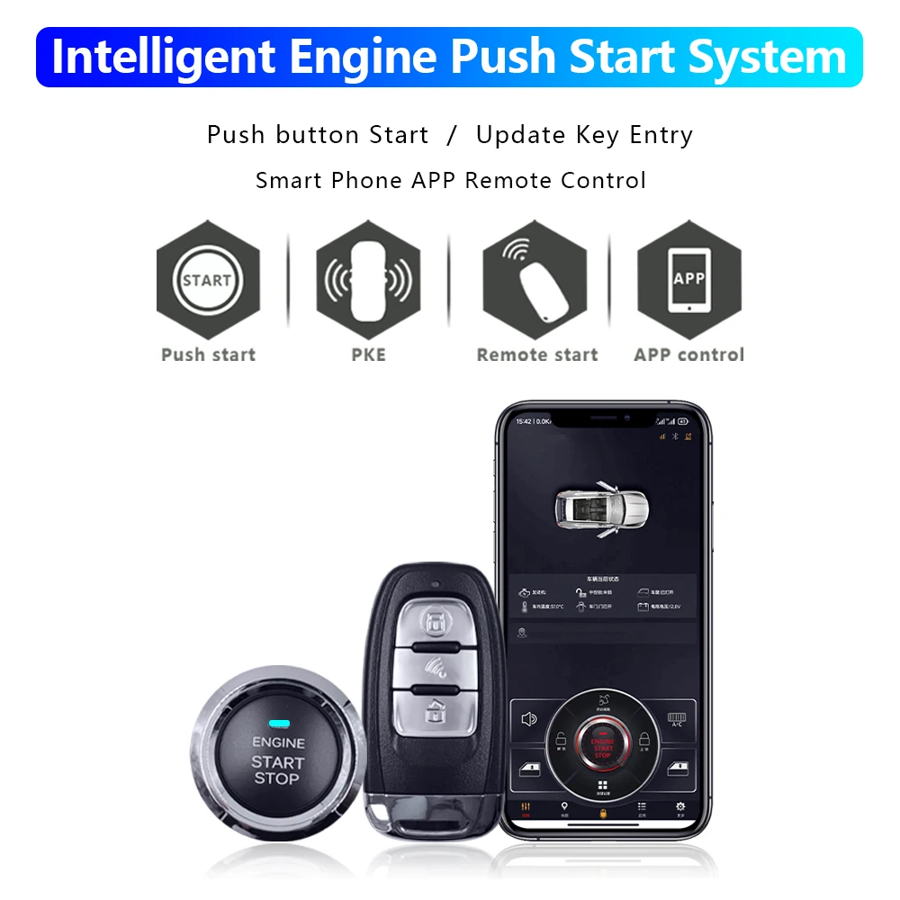 For Honda Accord 2009-2012 Upgrade Engine Push Start Stop System Remote Starter Keyless Entry Plug Play Car Accessories