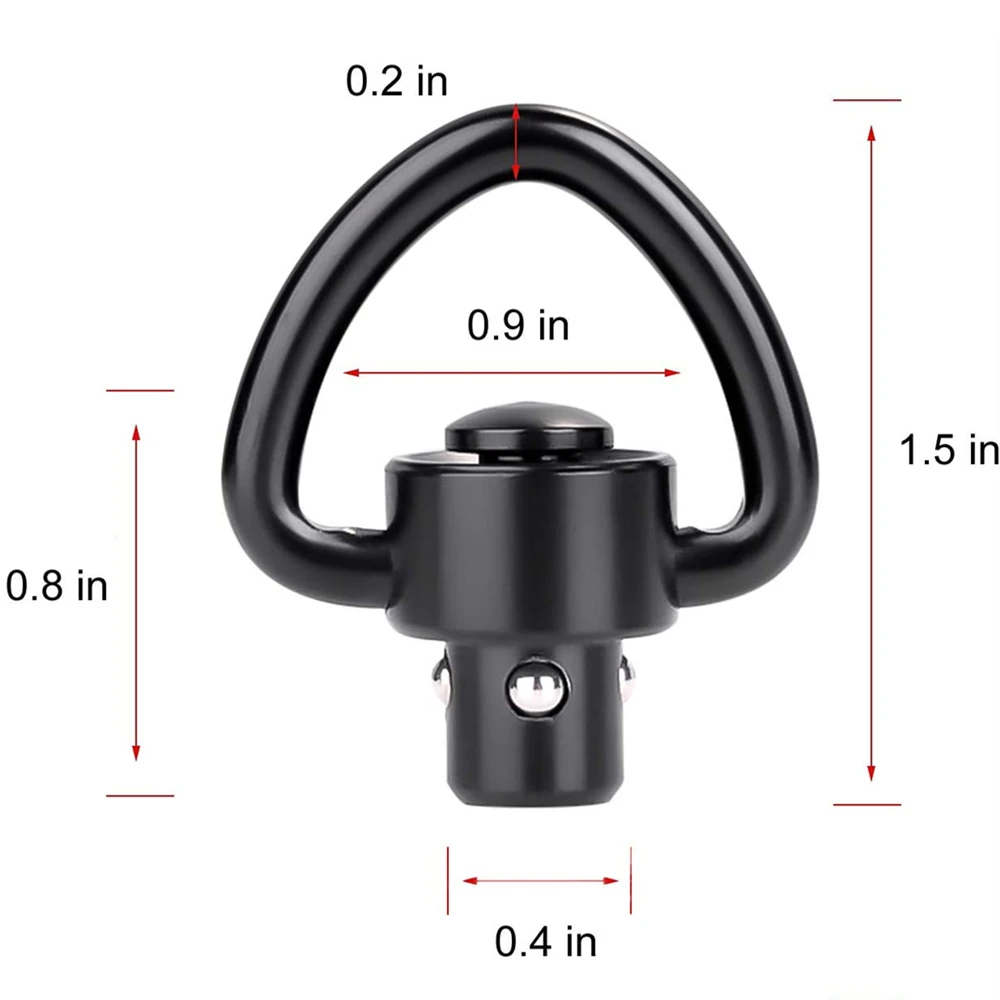 2 Pcs Push Button QD Release Sling Swivel Mount Ring for Most Weapons with a Sling Swivel Mount Rifle Hunting Gun Accessories