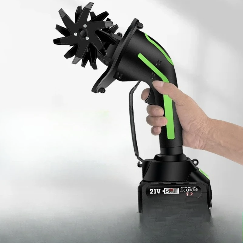 

Lithium ion rotary tiller, rechargeable small micro tiller, household vegetable and flower planting, handheld electric