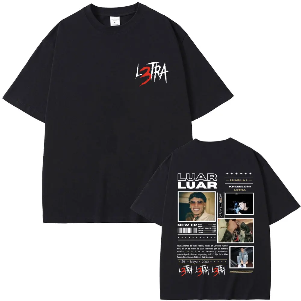 

Rapper Luar La L Music Album Graphic T-shirt Men Women Fashion Hip Hop T Shirts Men's Casual Oversized Short Sleeve Streetwear