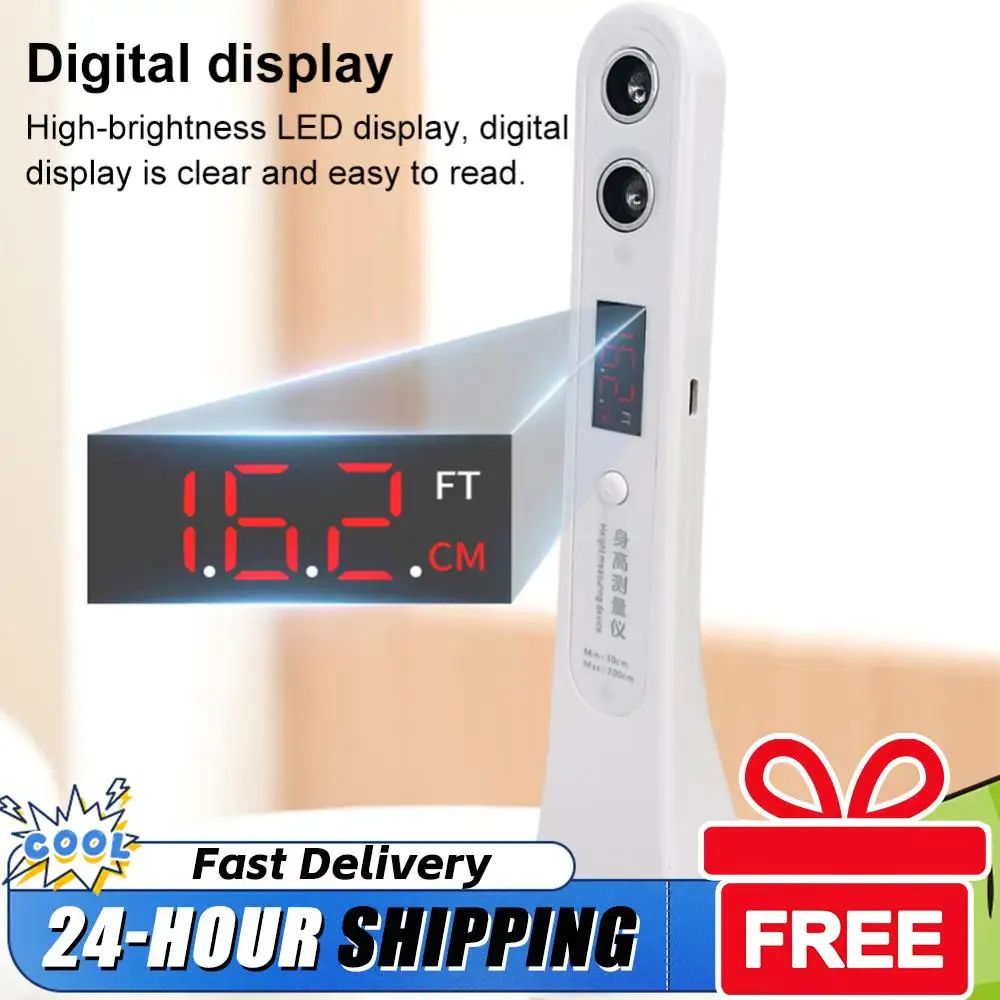 

Ультразвуковой измеритель высоты, высокая точность, портативное устройство для измерения высоты, электронная линейка высоты для детей