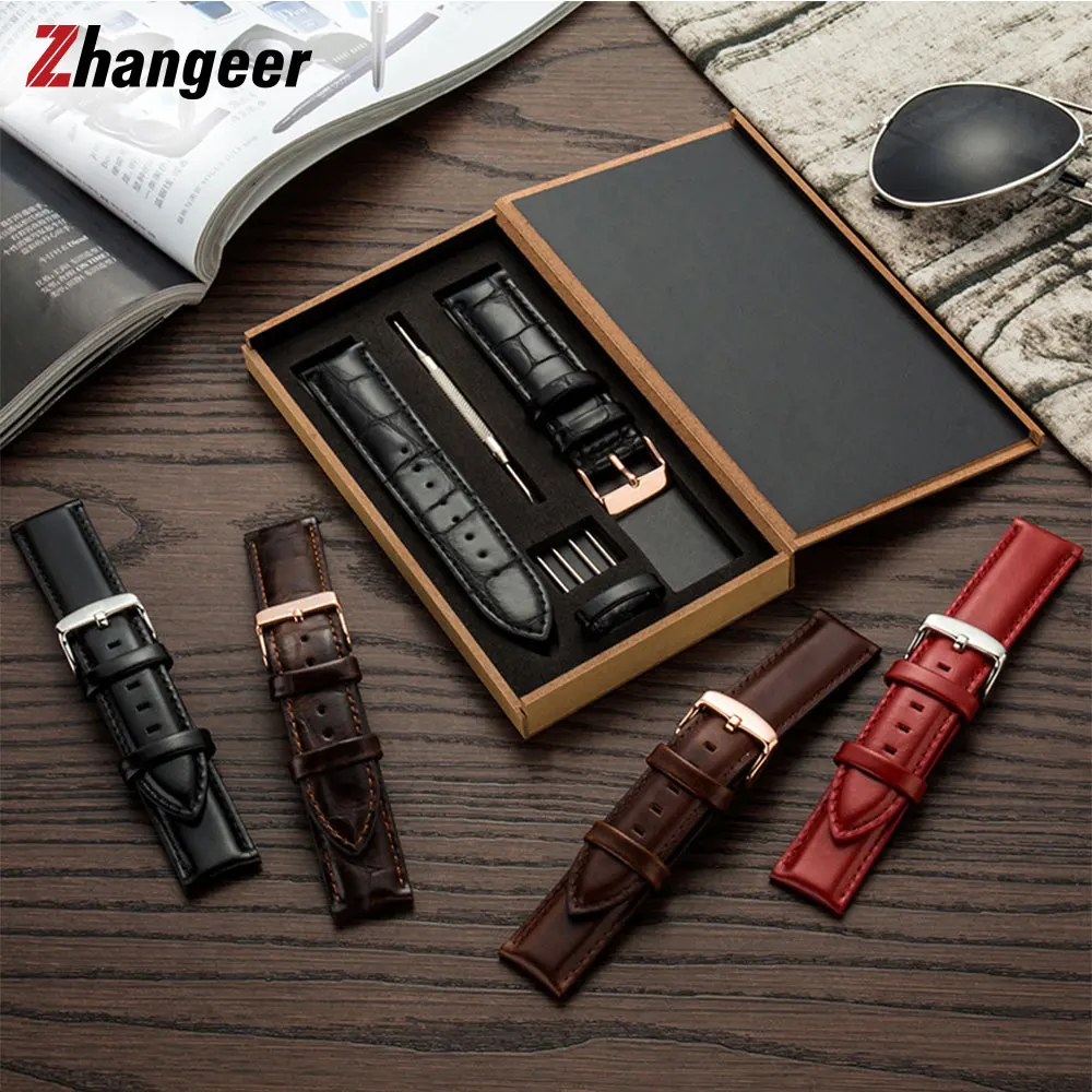 

Zhangeer Bamboo Knot Wristwatch Band Watchband For Men Women Watches Straps Genuine Leather Stainless Steel Buckle Wholesale