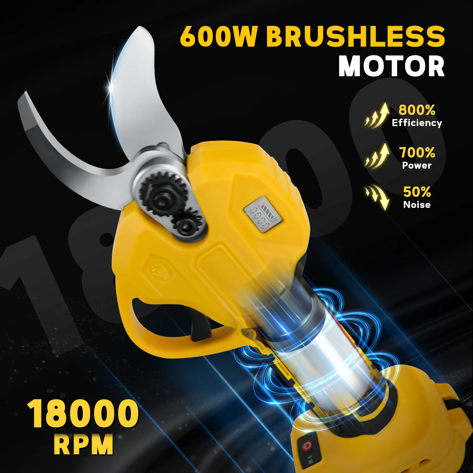 مقصات تشذيب كهربائية بدون فرش 30 مم، أداة تشذيب فرع شجيرة البستان، مقص كهربائي لبطارية ديوالت 20 فولت (بدون بطارية)