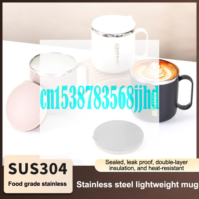 

{HMA84}1PC Double Walled Vacuum Flask, 400ml Large Capacity Coffee Cup, Heat-Resistant Thermal Mug Made of 304 Stainless Steel