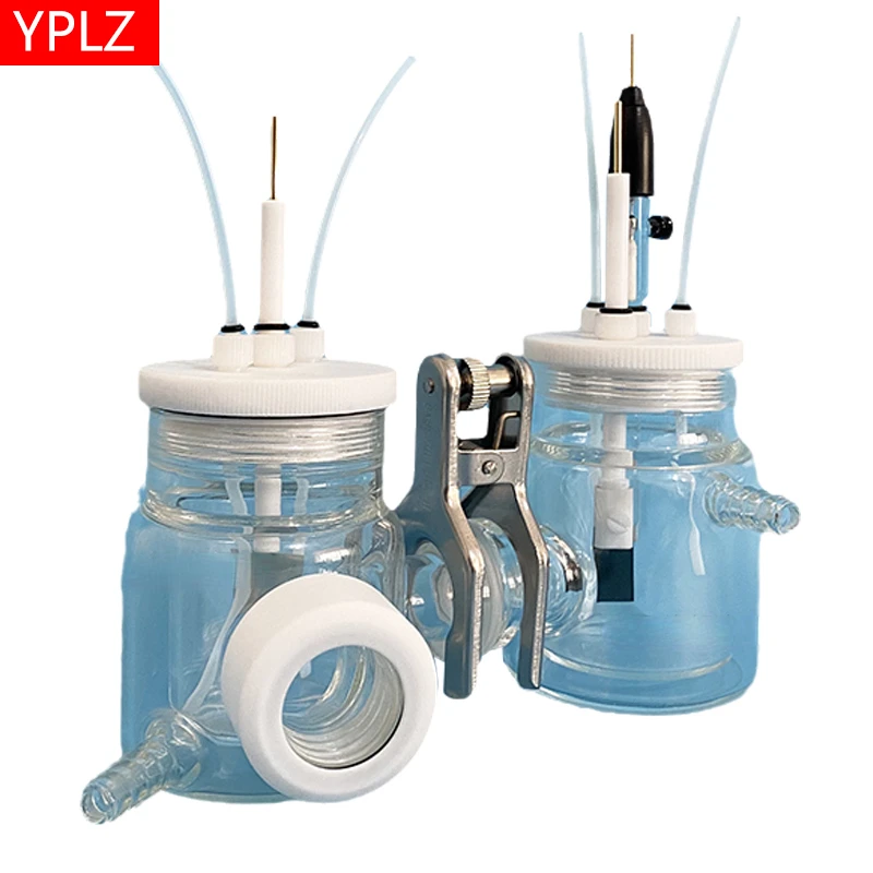 H-type replaceable membrane water bath sealed photoelectrochemical cell quartz light window electrolysis device