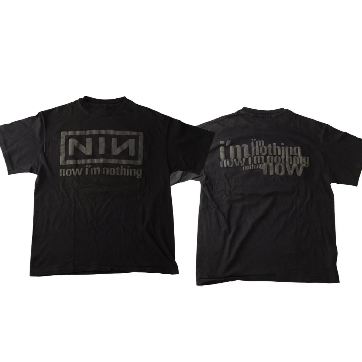 

NEW NIN Nine Inch Nails Now Im Nothing Tour Nothing T-Shirt Size S-4XL Reprint Pure Cottons High-end Luxury Unisex Style