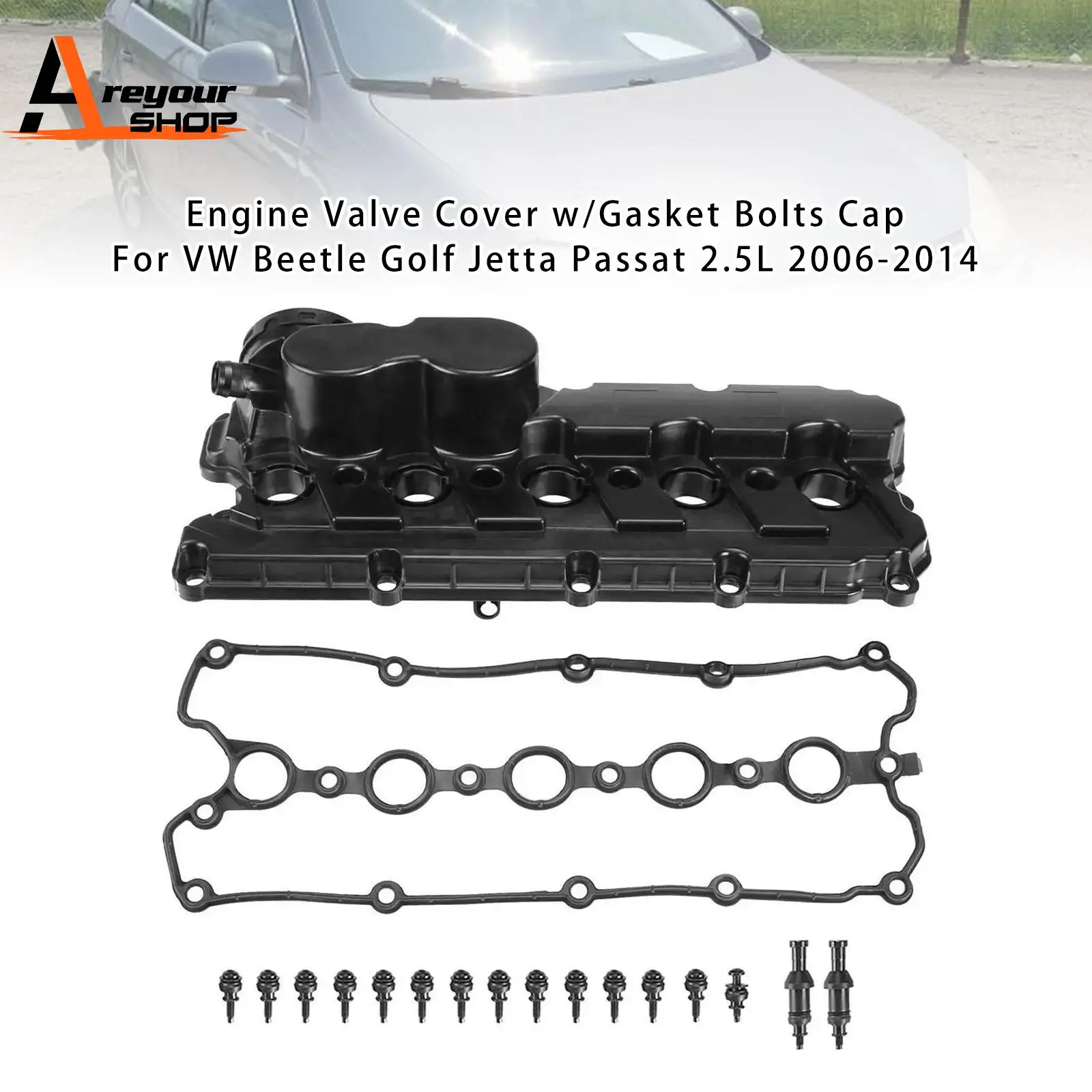 

Engine Valve Cover w/Gasket Bolts Cap for VW Beetle Golf Jetta Passat 2.5L