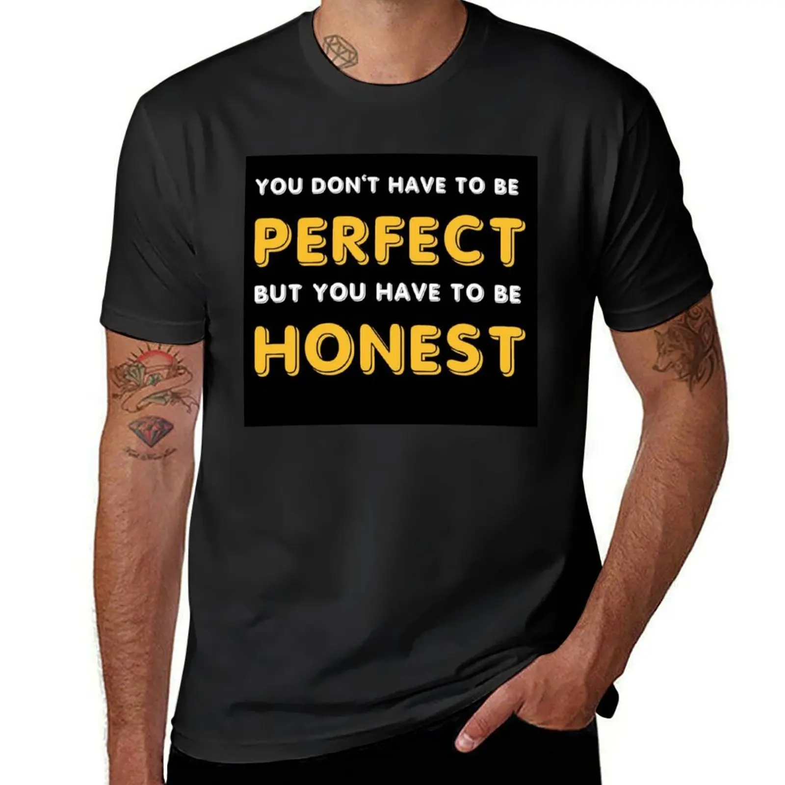 Qout about honesty T-Shirt customs Aesthetic clothing mens workout shirts