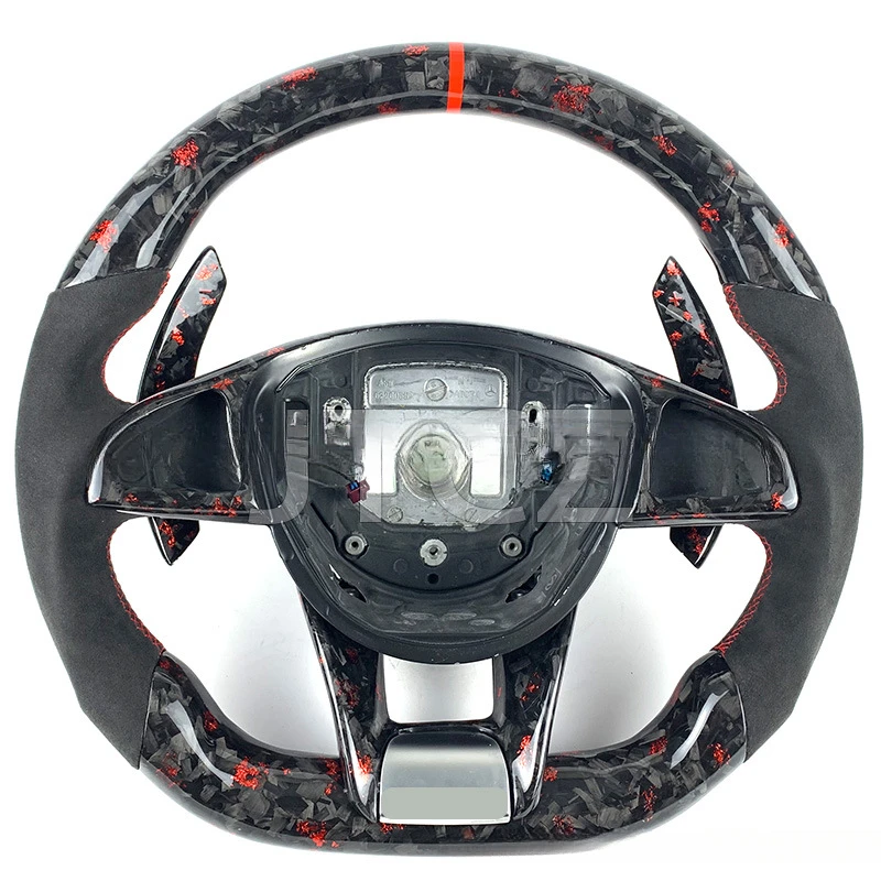Suitable for Mercedes-Benz A45 CLA45 AMG C63 C43 E63 E53 E-Class CLS-Class GLE GLC Steering Wheel Carbon Fiber