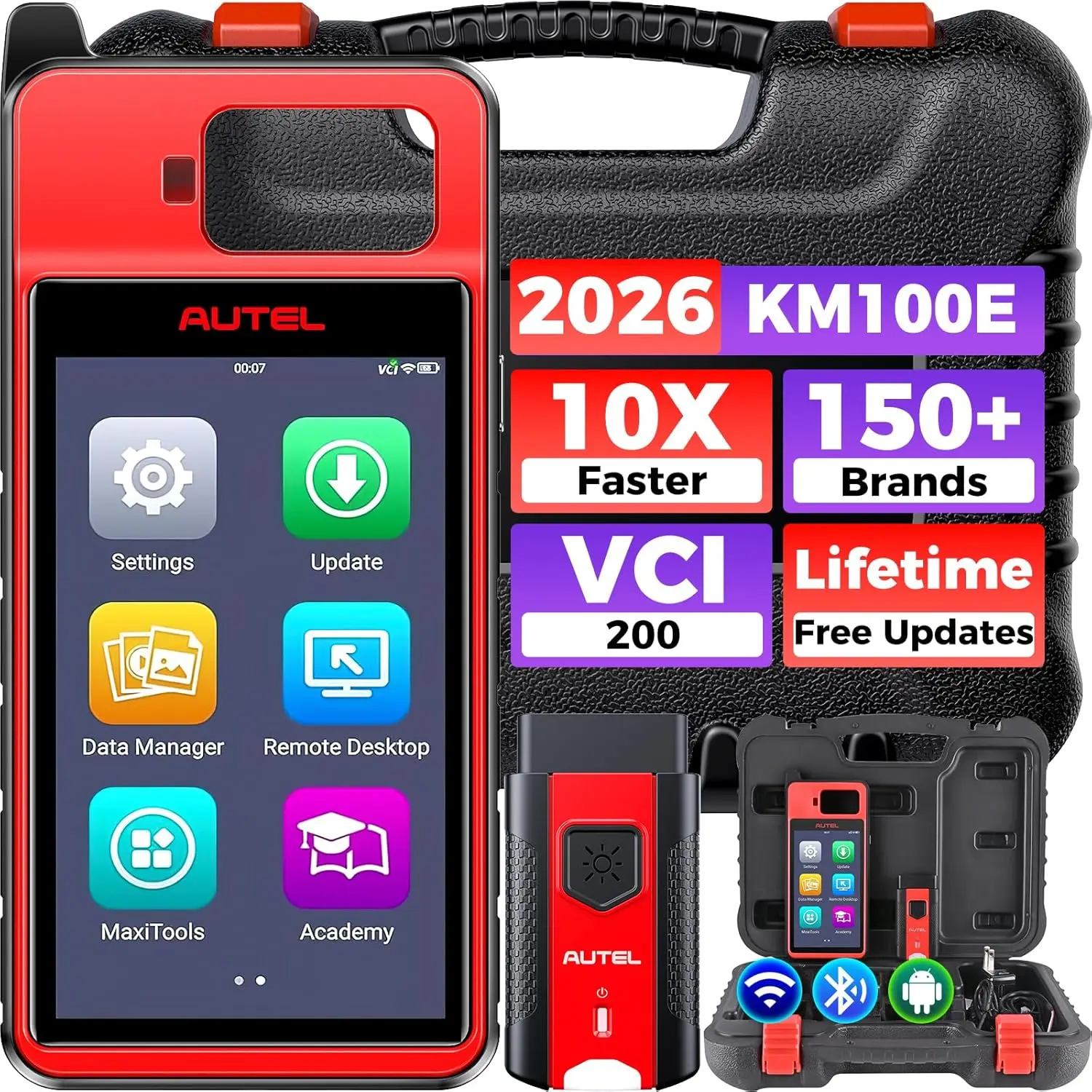 

Scanner KM100E OBD2 Tool 2026 Lite Version of IM508 Pro IM608 Pro 2 IM608S II V200 Wireless BT Connect Auto Scan 2 0 Android 9