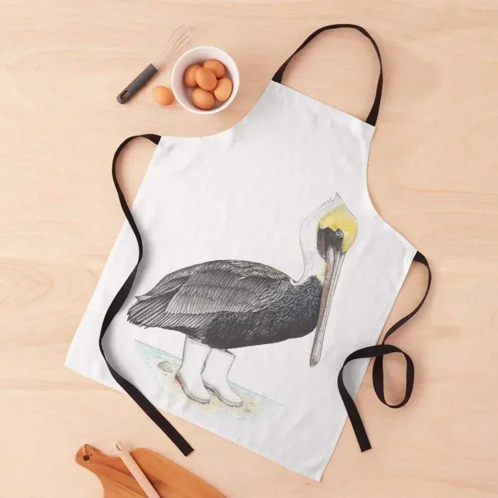 

pelican in shrimper boots Apron kitchen and home For Girl cookings for women Restaurant Kitchen Equipment Apron