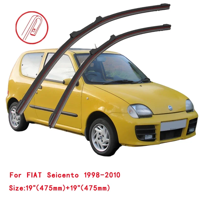 

For FIAT Seicento 1998-2010 Car Windshield Wiper Blade Front Windscreen Brushes Washer Accessories Window Cleaning Replacement