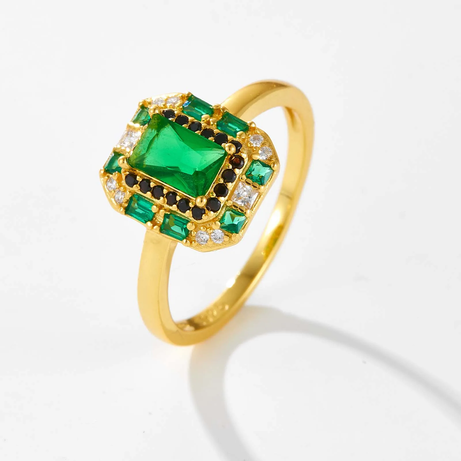 

VEWANT 925 Sterling Silver Square Green Big Zircon Ring 2024 Mother's Day Gift Luxury Fine Party For Women Jewelry