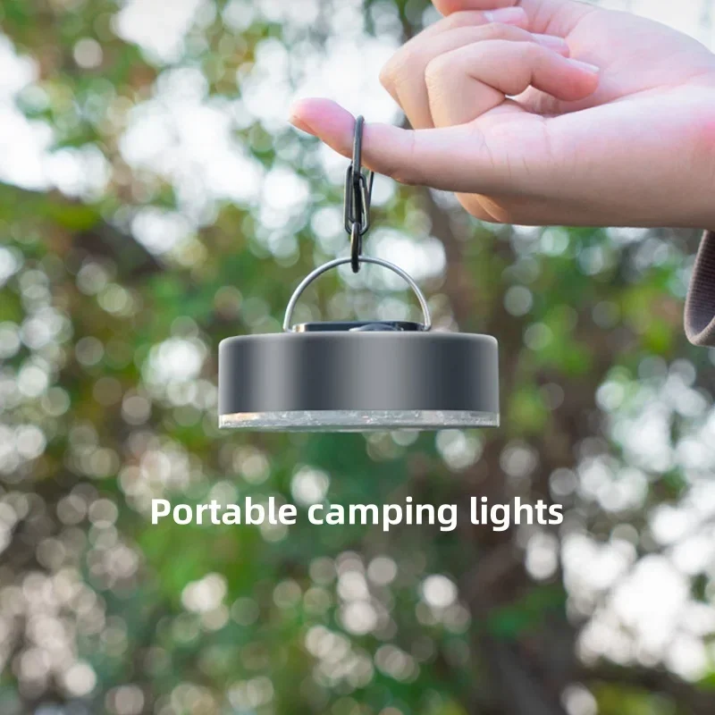 Outdoor LED Solar Lamp Rechargeable USB Portable Hanging Lamp Home Emergency Hiking Tent Multi-function Lighting Camping Lights