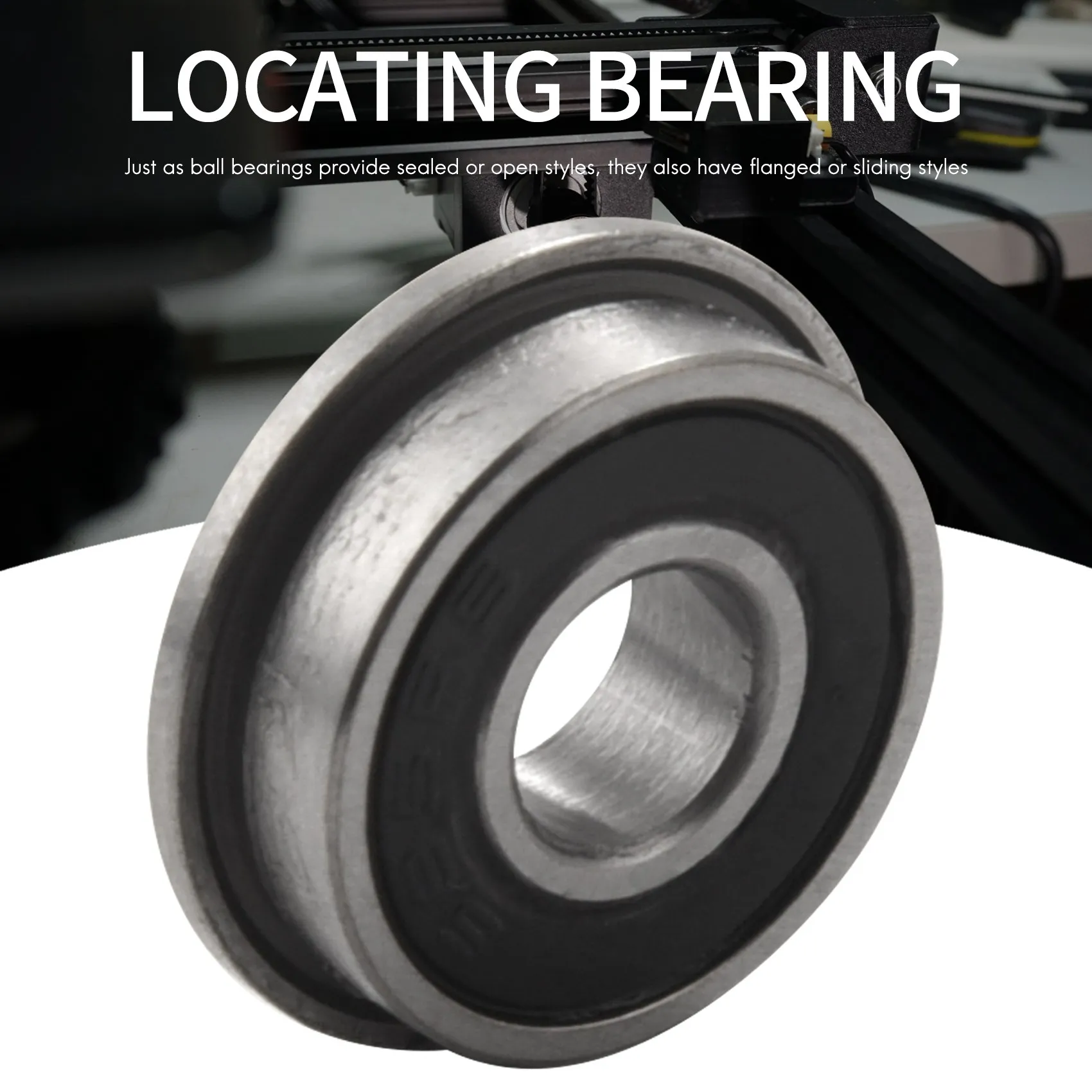 A33Z-10Pcs F695-2RS Bearing 5X13x4mm Flanged Miniature Deep Groove Ball Bearings F695RS For VORON Mobius 2/3 3D Printer