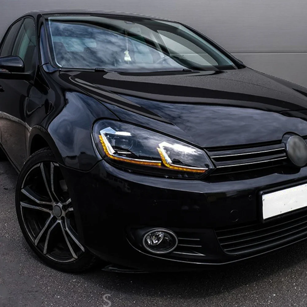 

Для Volkswagen Golf 6 MK6 2010-2012, передняя фара в сборе, модифицированные светодиодные автомобильные фары Golf 7,5, ближнего и дальнего света