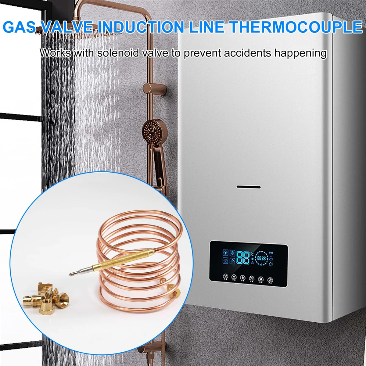 HEIßER 1500 Mm Gasherd Universal Thermoelement Kit M6X0,75 mit Überlauf Mutter (Fünf) Ersatz Thermoelement