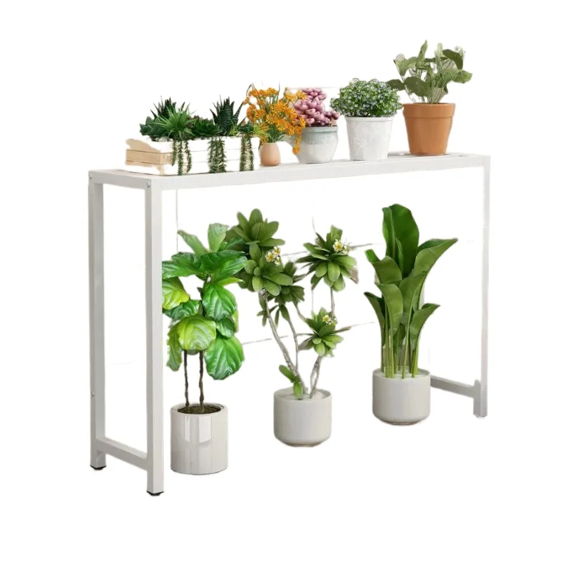 for Flower Rack Balcony Floor to Ceiling Potted Plant Stand Wrought Iron Single Layer Succulent Green Plant Pot Bracket