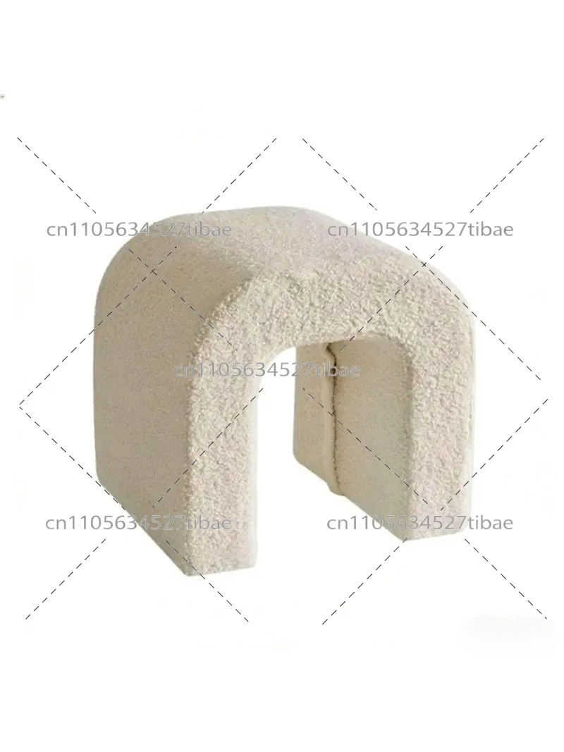 U-shaped Creative Design Solid Wood Material  Be Used For Makeup Stool Household Bedroom Dressing Chair Balconies Leisure Stool