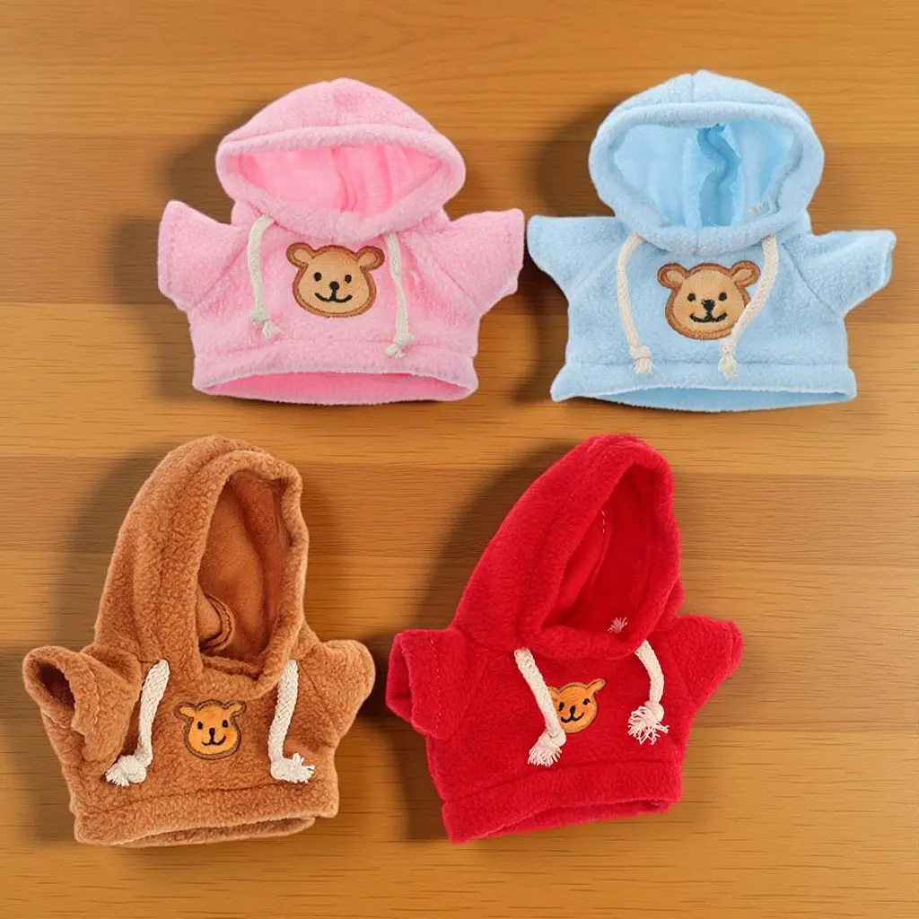 

Комплект из 4 сменных худи для медвежат: повседневная одежда для маленьких плюшевых медведей, мягкая и удобная