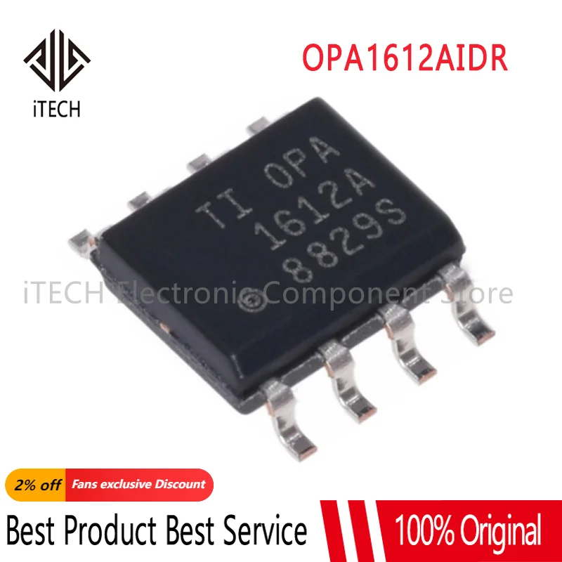 2PCS OPA1612AIDR OPA1612A OPA1612 SOP8 Fever Audio Dual Operational Amplifier SMD IC