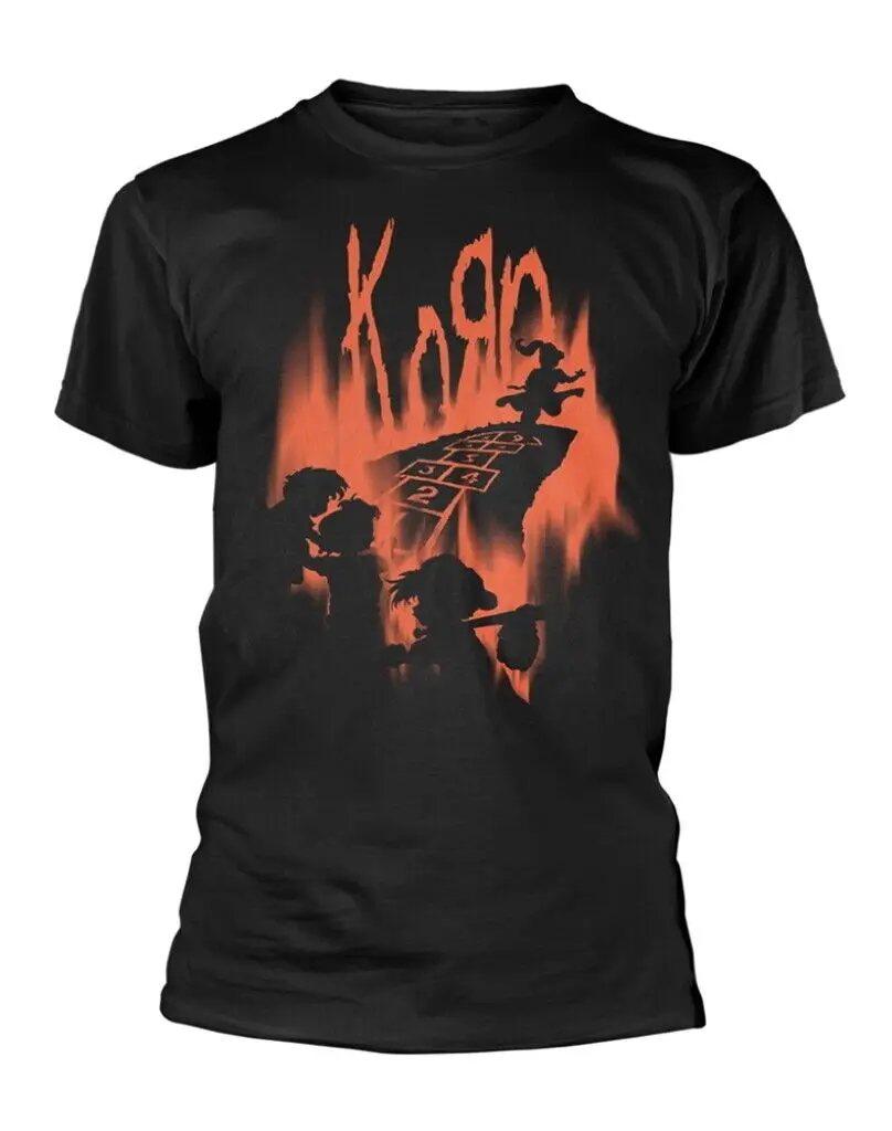 T-shirt Korn \'Hopscotch flame (nera)-nuova e ufficiale!